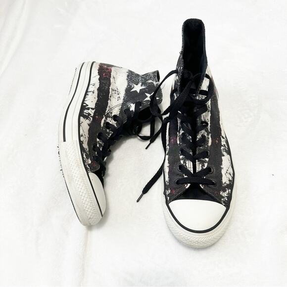 Converse destroyed flag chuck taylor all stars High-Top Sneakers size 11 black - Picture 9 of 11
